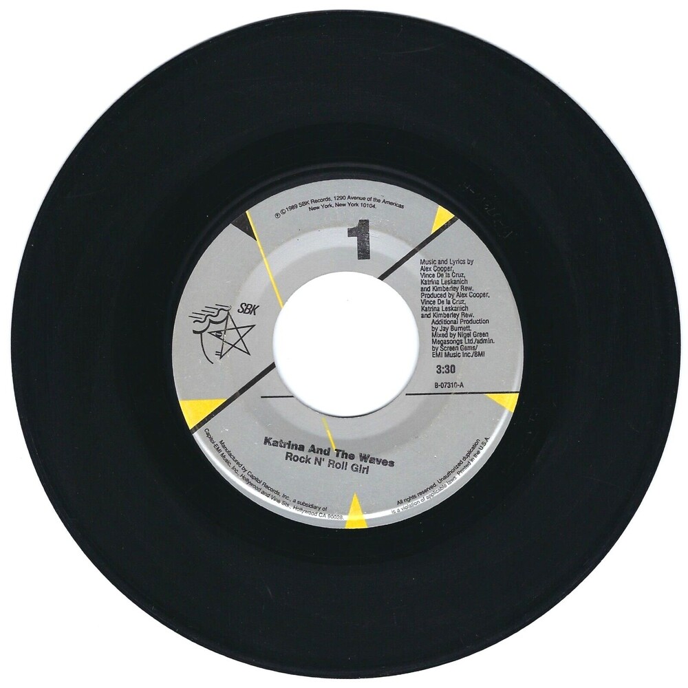 Katrina & The Waves 45 RPM - Rock 'n' Roll Girl / Rene (live Version) - SBK VG